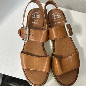 Dune London Tan Platform Sandals